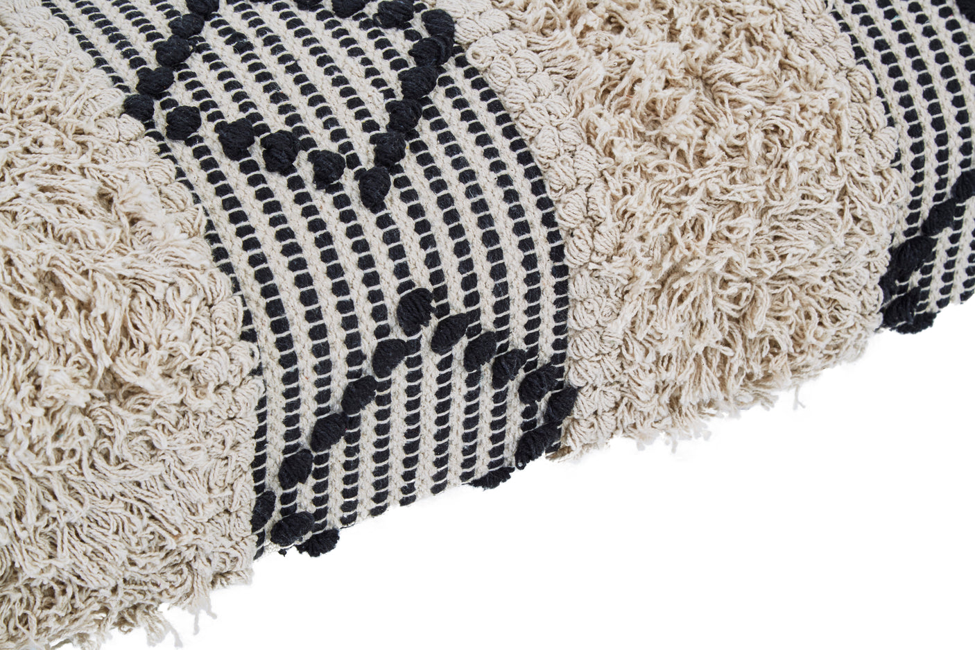 Taza Black & White Moroccan Bench