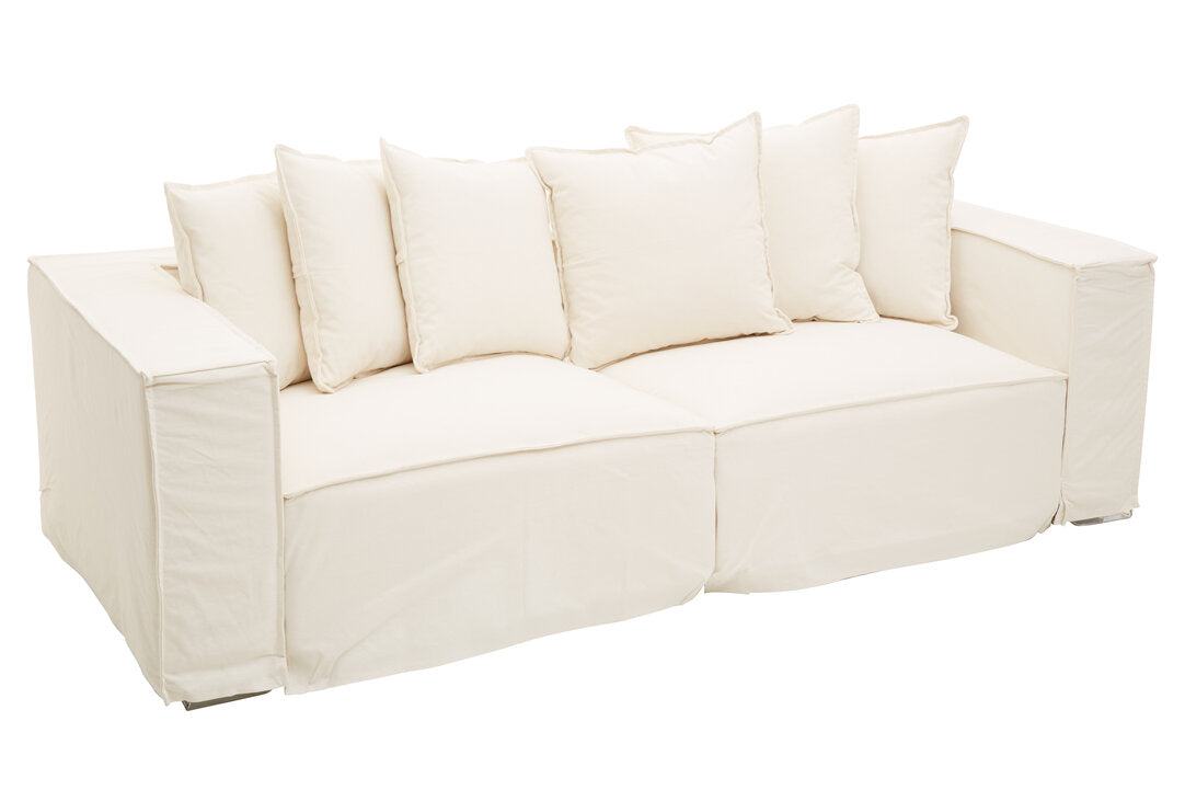 Versailles Three Seater Cream Sofa
