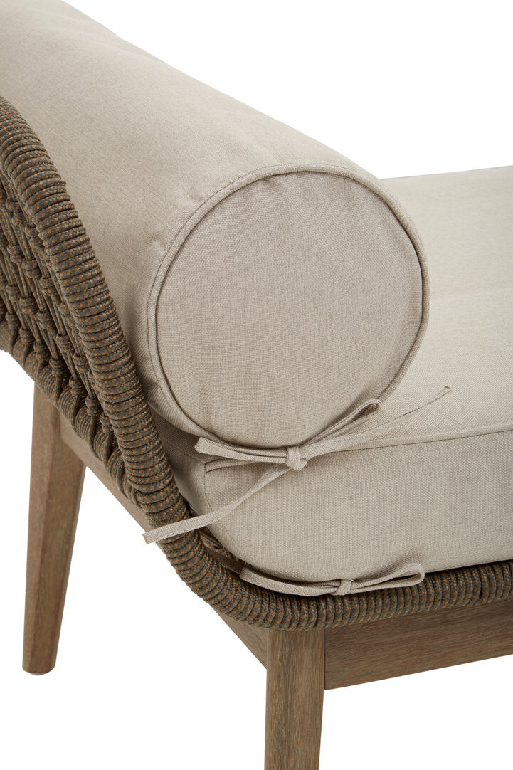 Kora Rope Woven Lounge Bench With Cushions