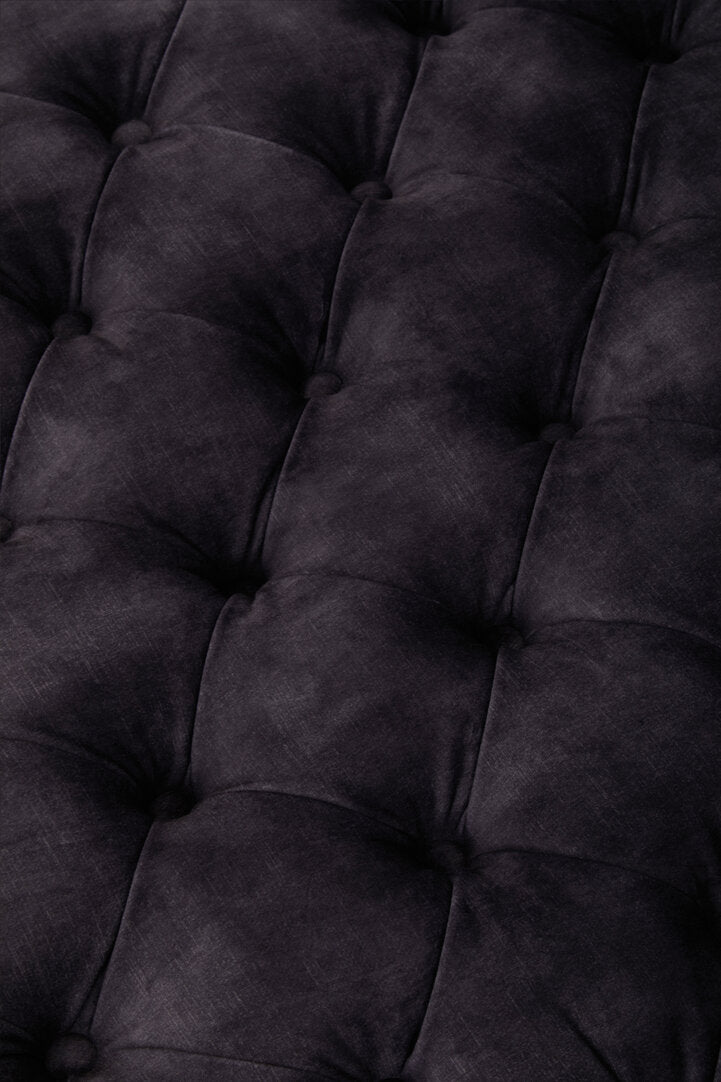 Lucinda Grey Velvet Ottoman