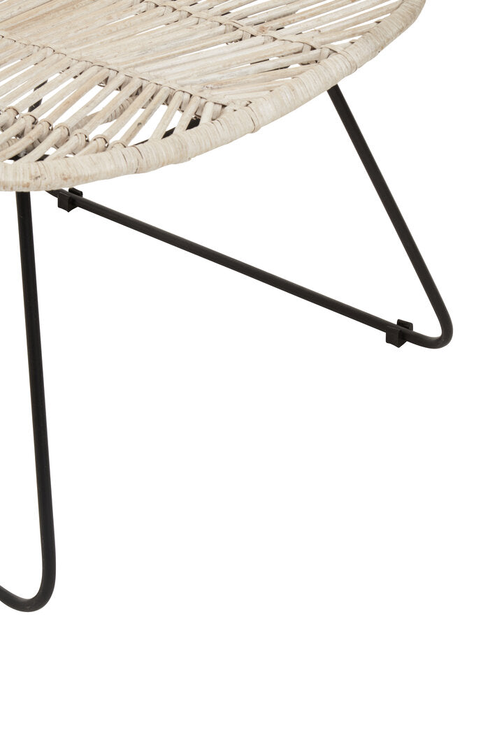 Juno Natural Rattan Black Metal Chair