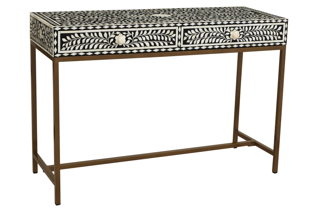 Axis Two Drawer Bone Inlay Console Table