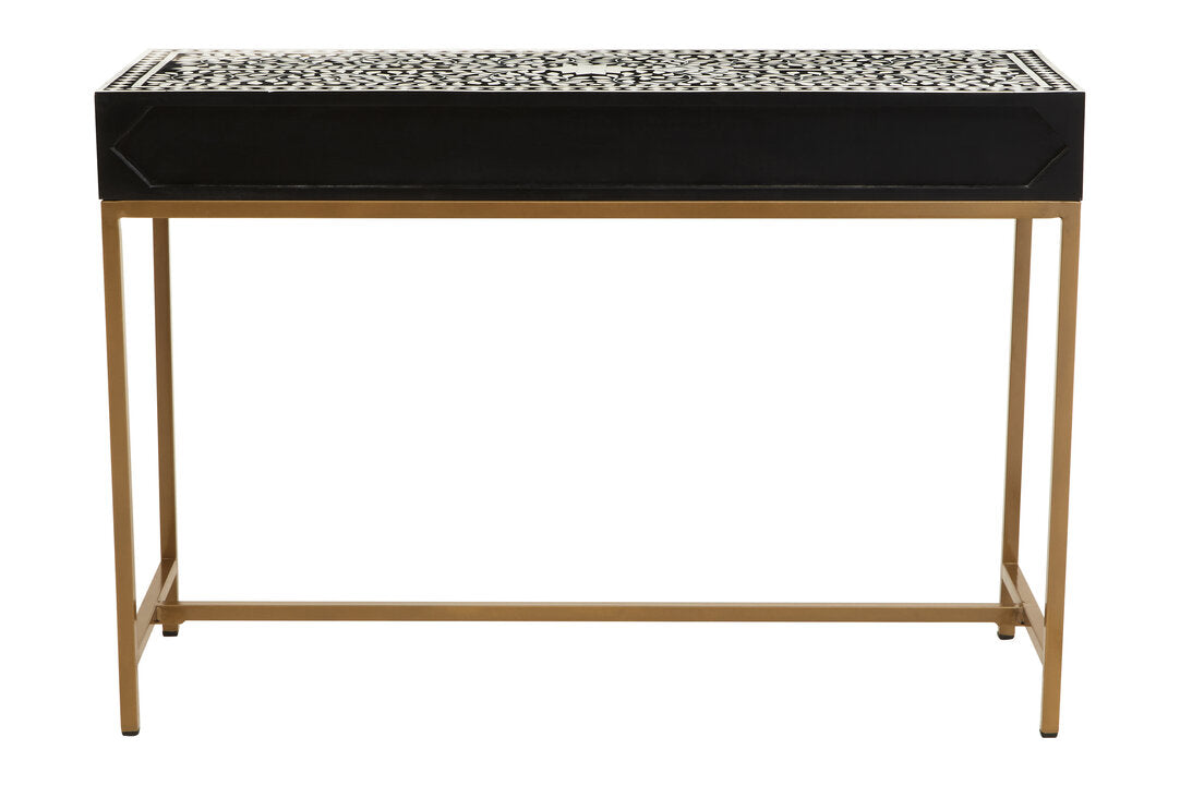 Axis Two Drawer Bone Inlay Console Table