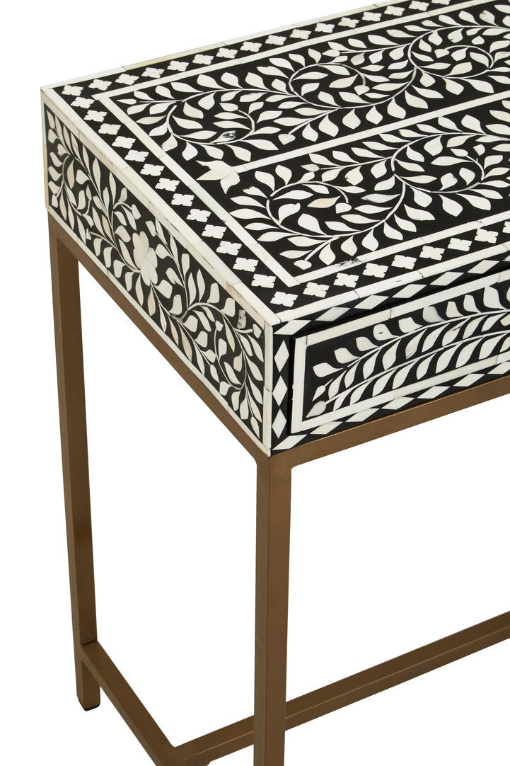Axis Two Drawer Bone Inlay Console Table