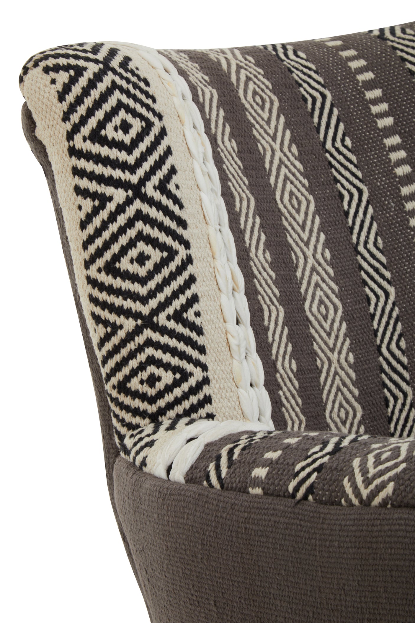 Taza Grey And White Armchair