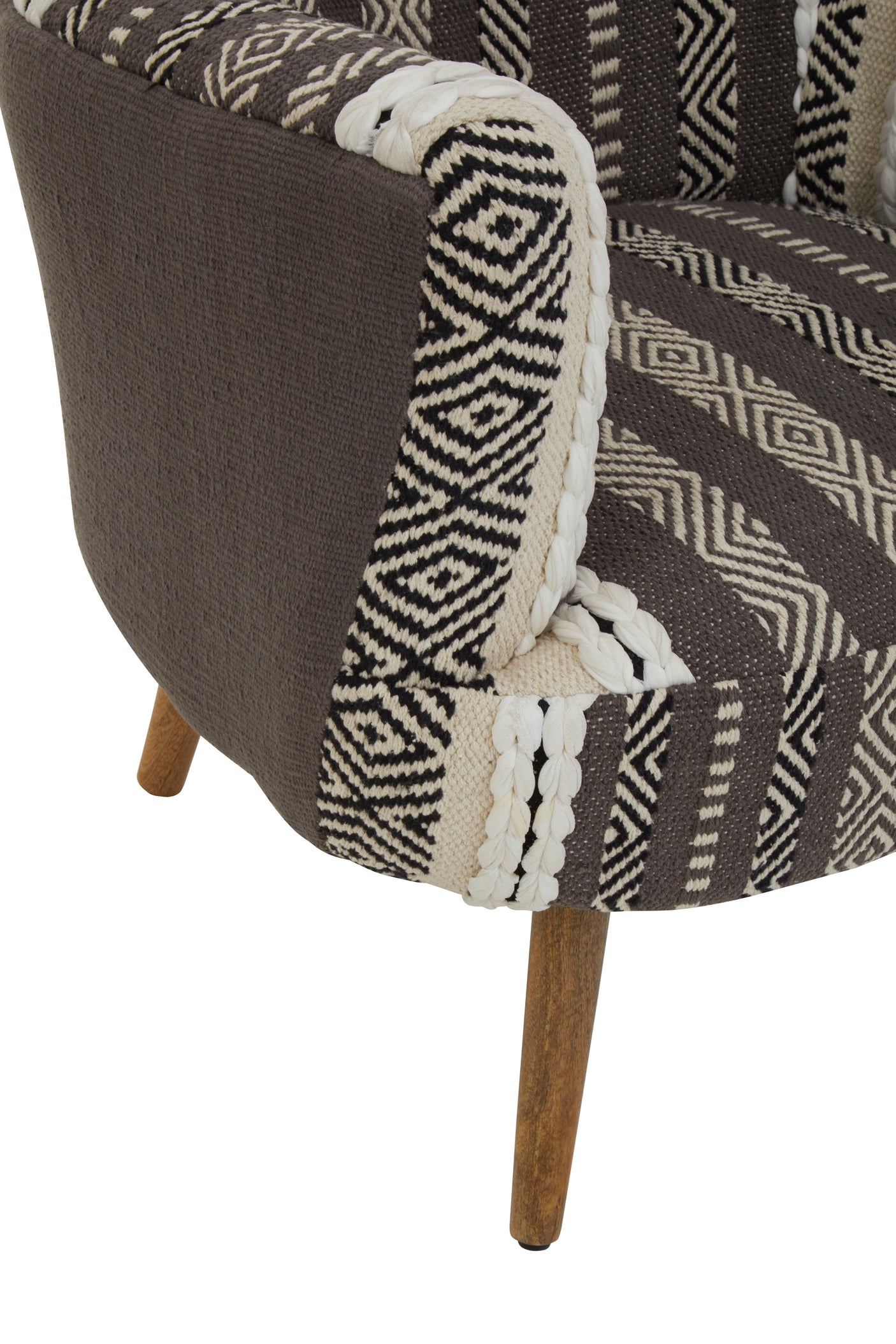 Taza Grey And White Armchair