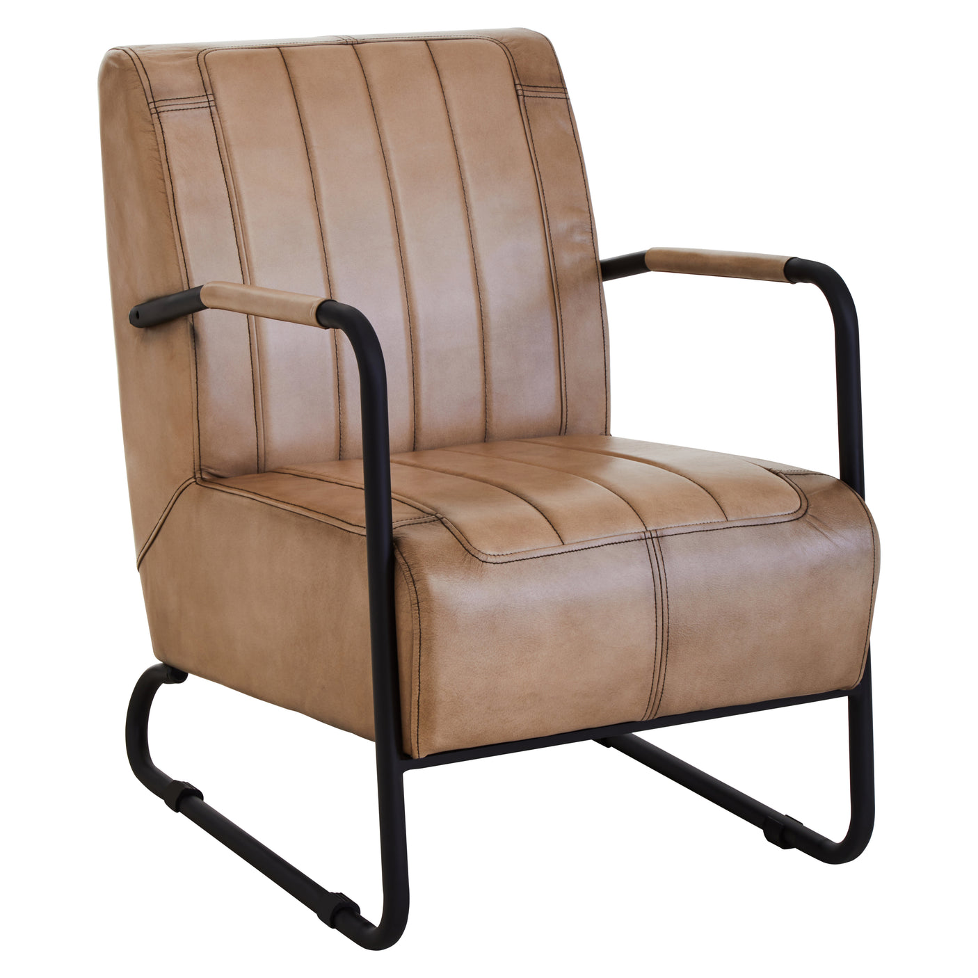 Forge Tan Leather Armchair