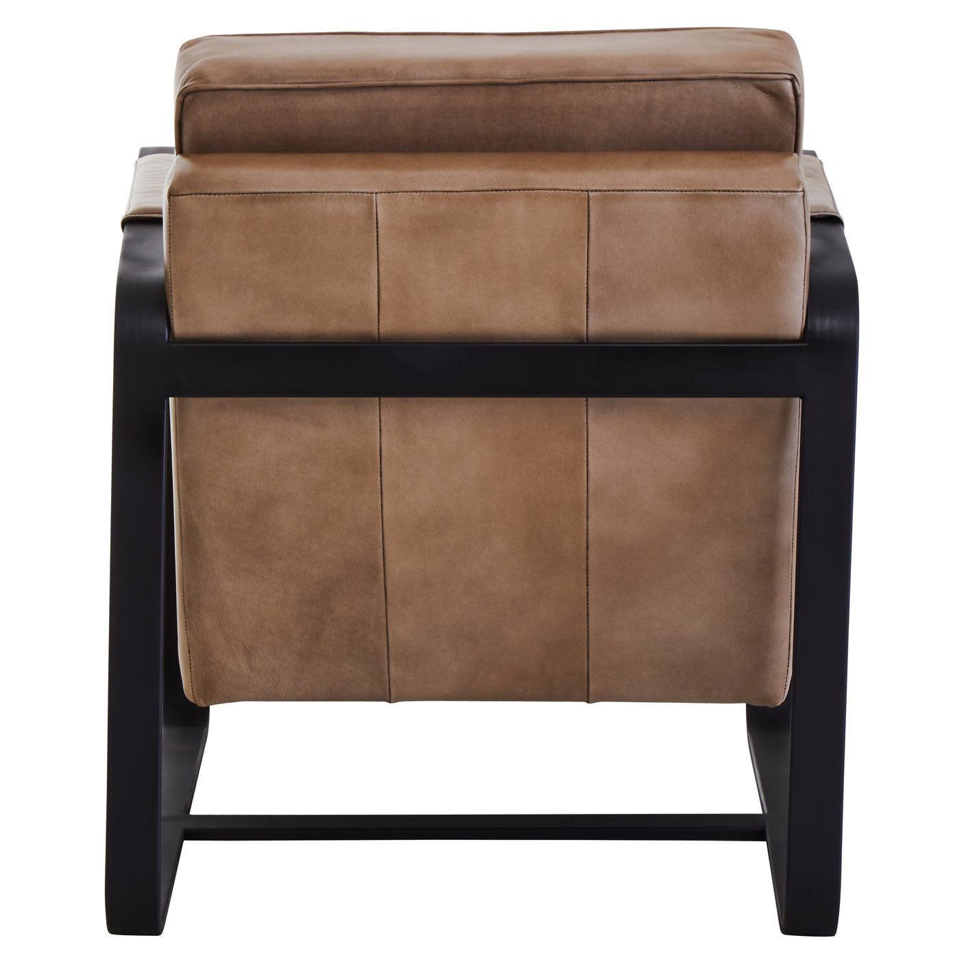 Forge Tan Leather Armchair With Black Iron Frame