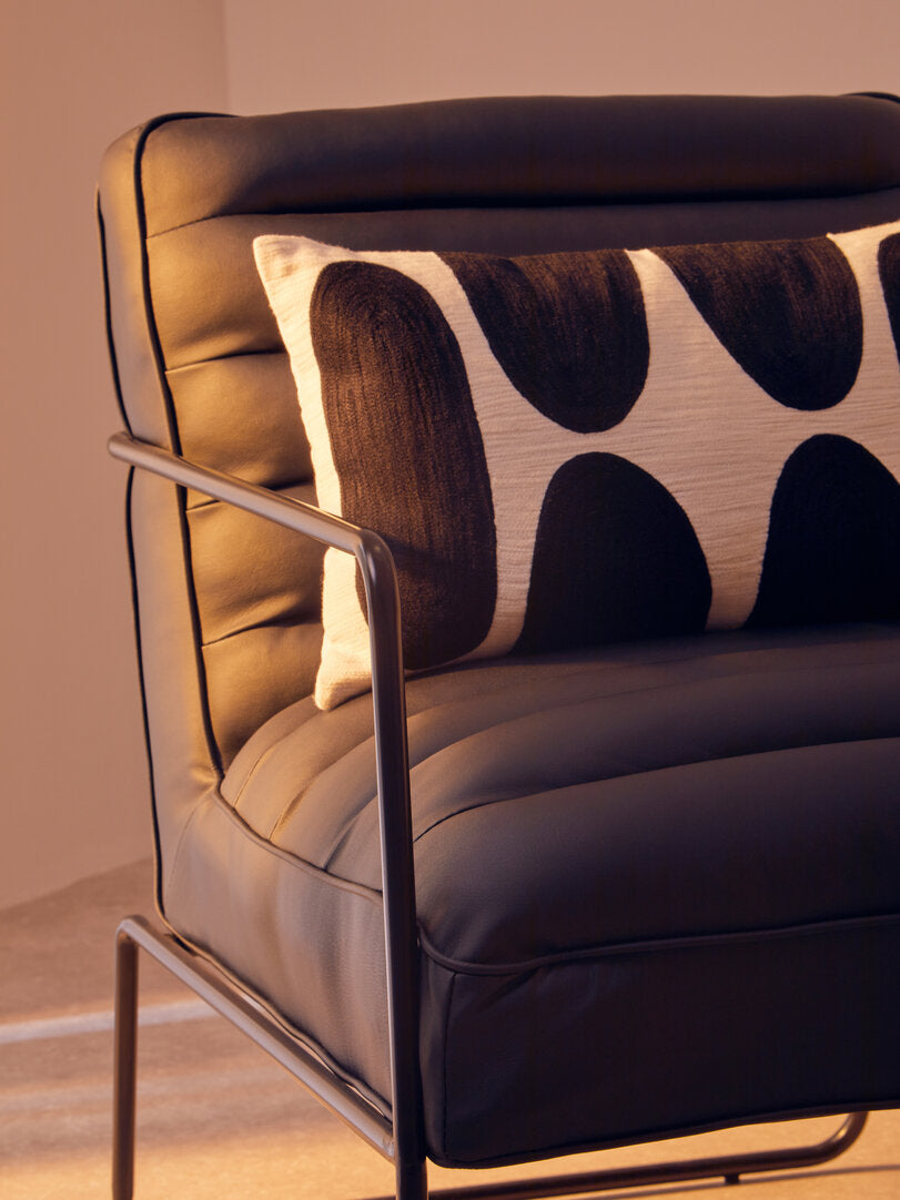 Forma Leather Effect Black Chair