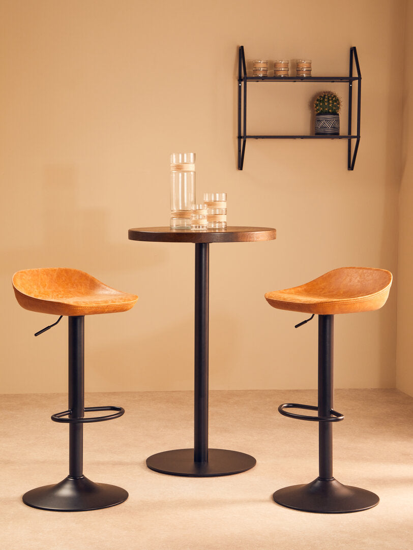 Halton Camel Brown Bar Stools Set of 2