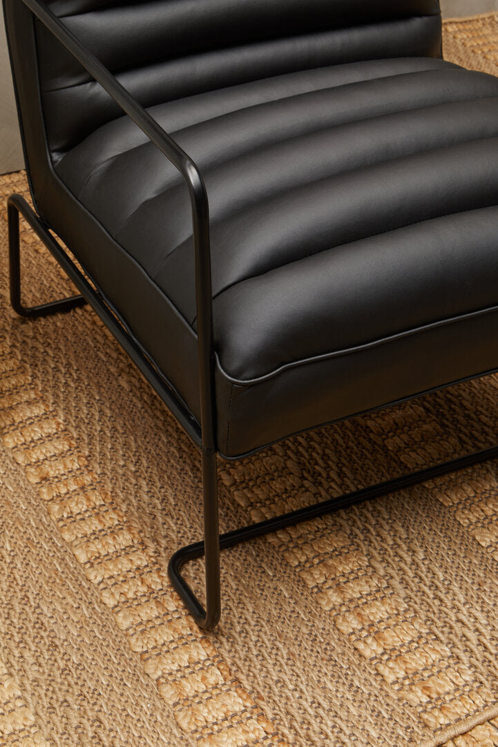 Forma Leather Effect Black Chair