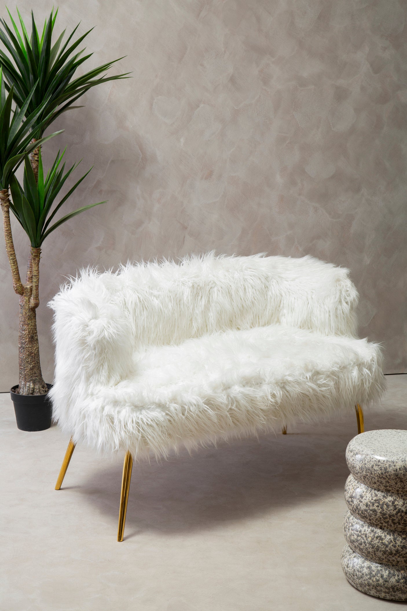 The Honeybourne Ultimate Luxe Fur Effect Sofa