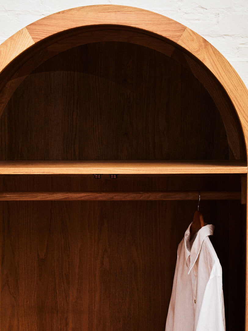 Arden Rattan & Oak 2 Door Wardrobe