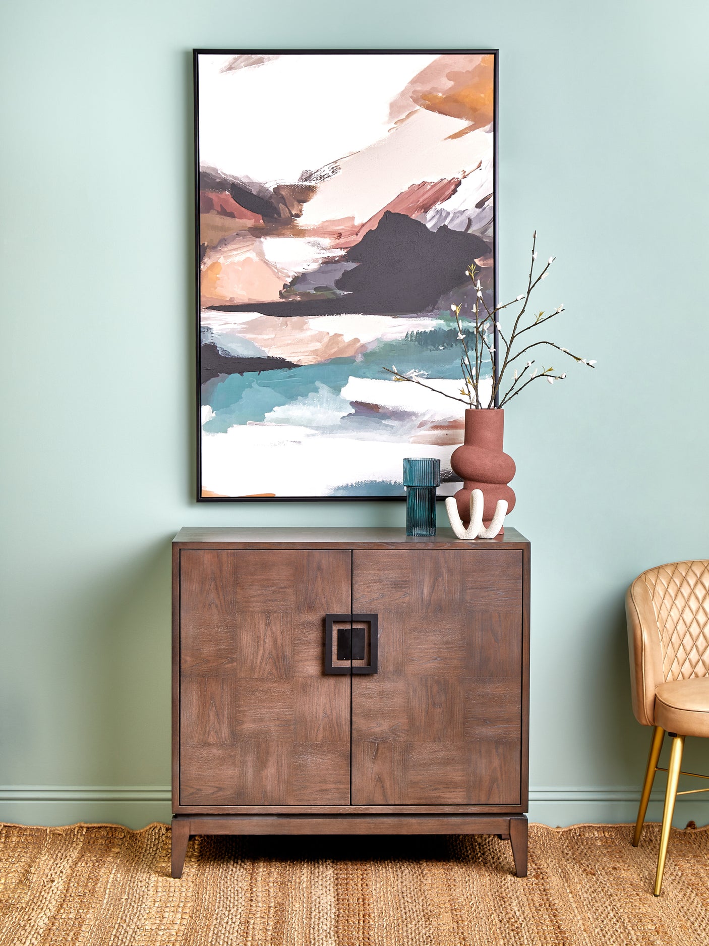 Verona 2 Door Antique Grey Sideboard
