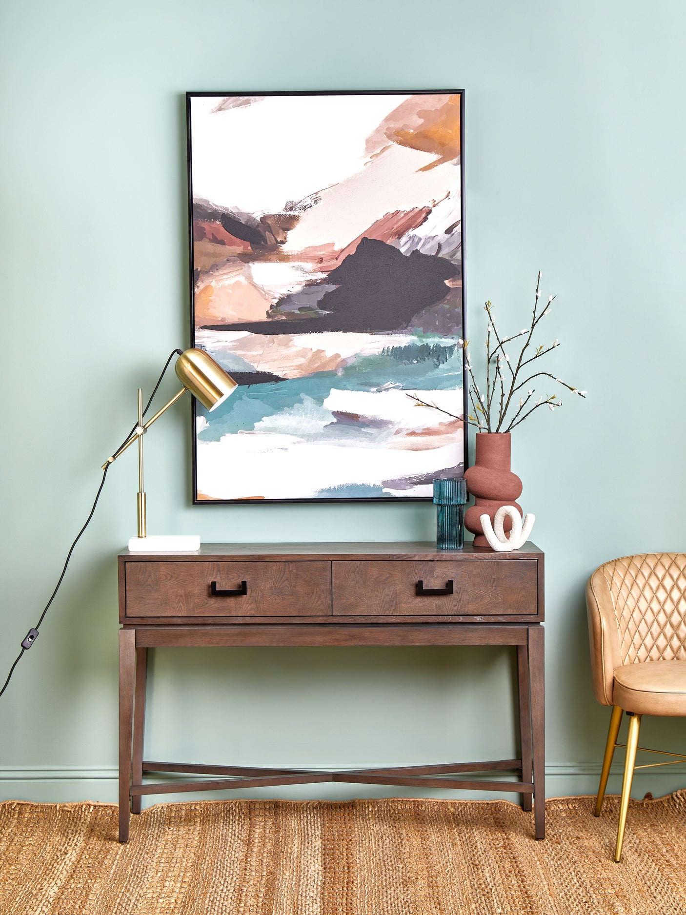 Verona Antique Grey Console Table