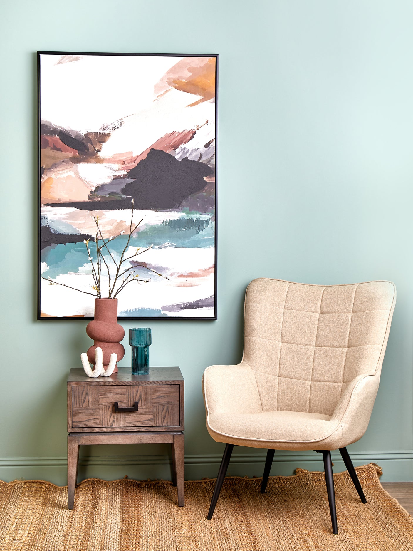 Verona Antique Grey Bedside Table