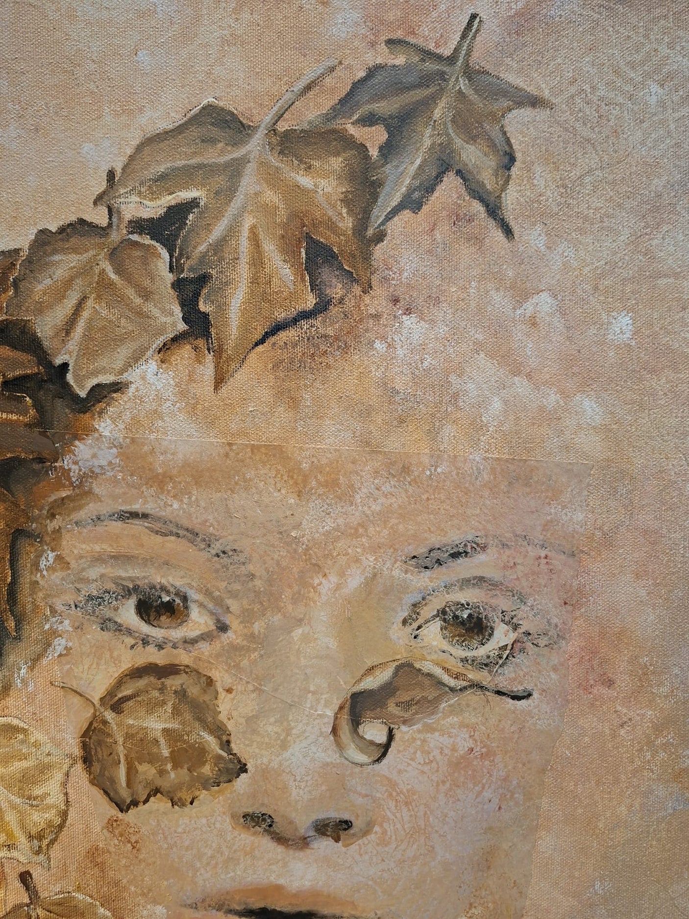 The Season She Wore – Original Hand Painted Acrylic & Collage Canvas Art