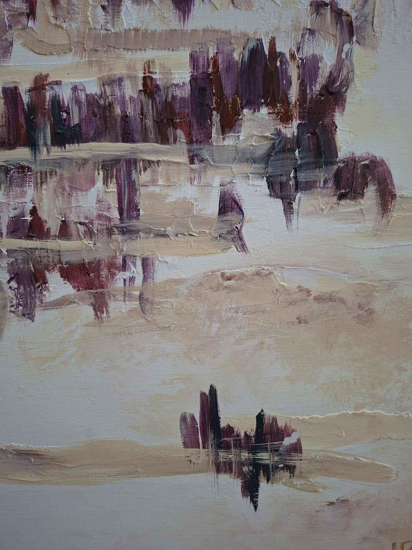 Worn Threads – Original Hand Painted Textured Canvas Art