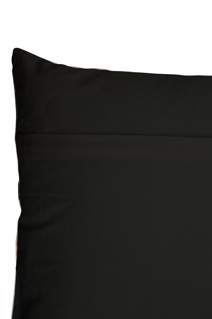 Nuvia Elora Natural And Black Embroidered Cushion
