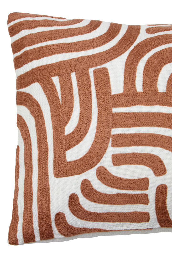 Nuvia Elora Natural and Terracotta Cushion