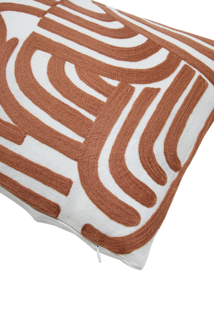 Nuvia Elora Natural and Terracotta Cushion
