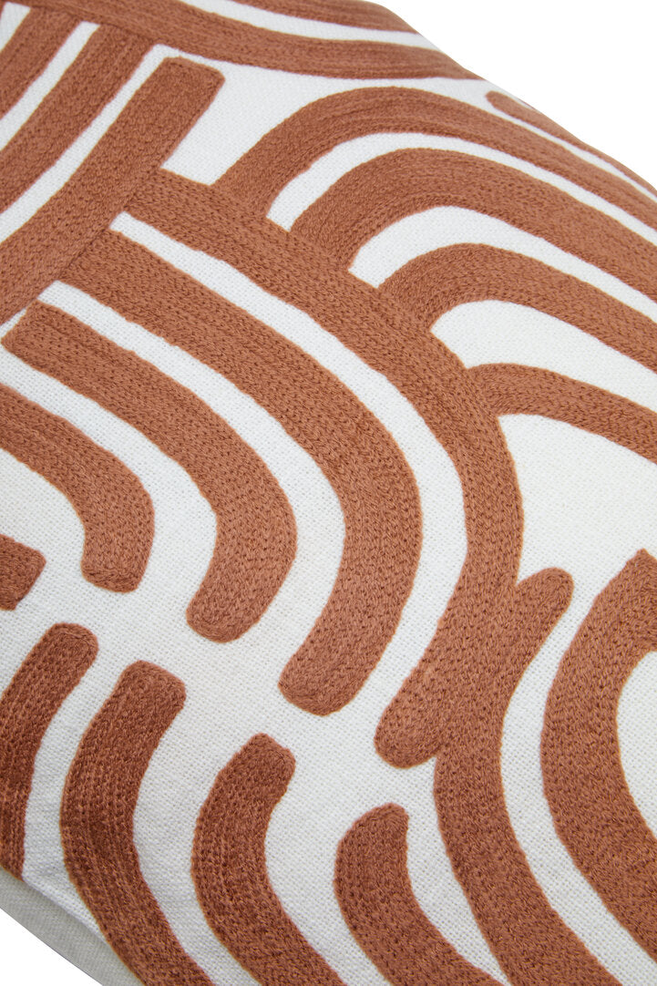 Nuvia Elora Natural and Terracotta Cushion