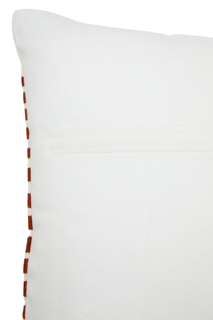 Nuvia Elora Rust And White Cushion