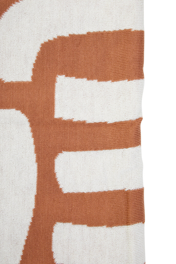 Nuvia Elora Natural And Terracotta Throw