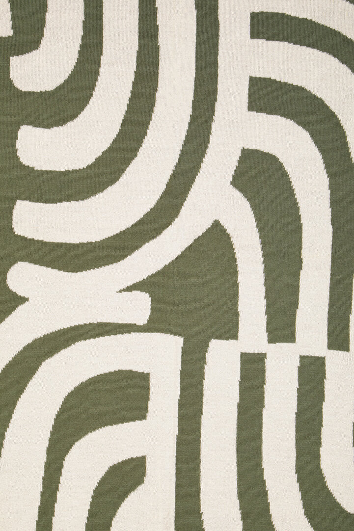 Nuvia Elora Natural And Green Throw