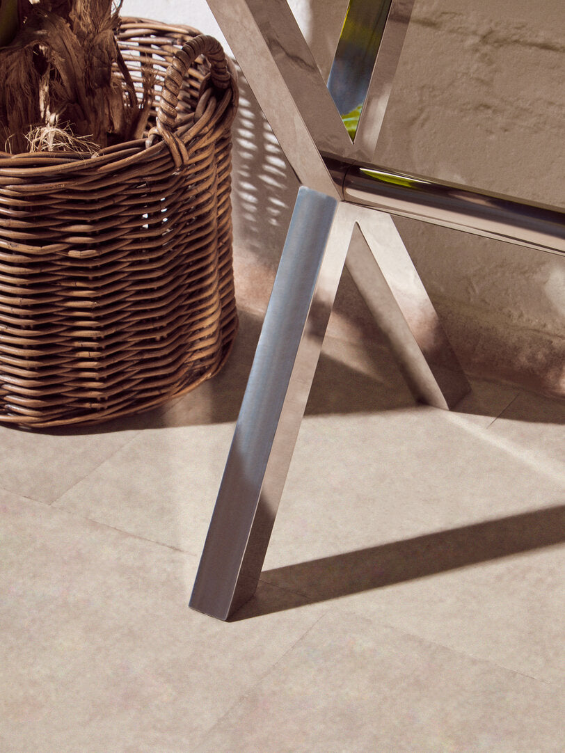 Westbury House Cowhide And Stainless Steel Console Table