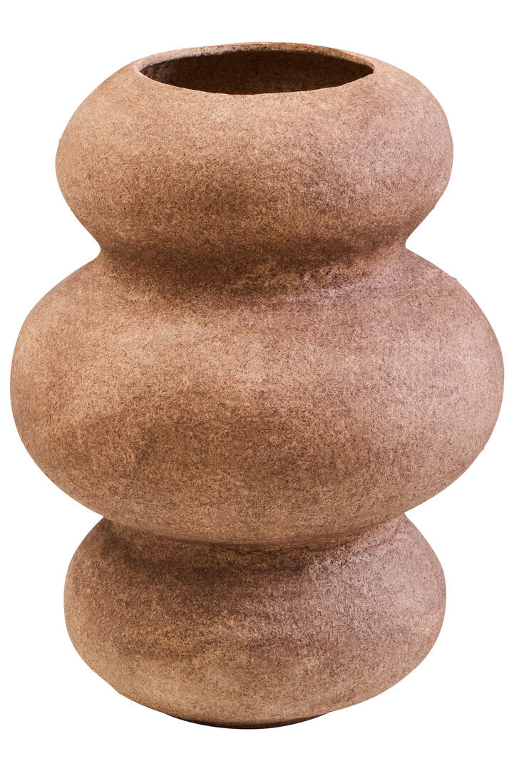 Avara Cotton Mache And Coco Shell Bubble Vase