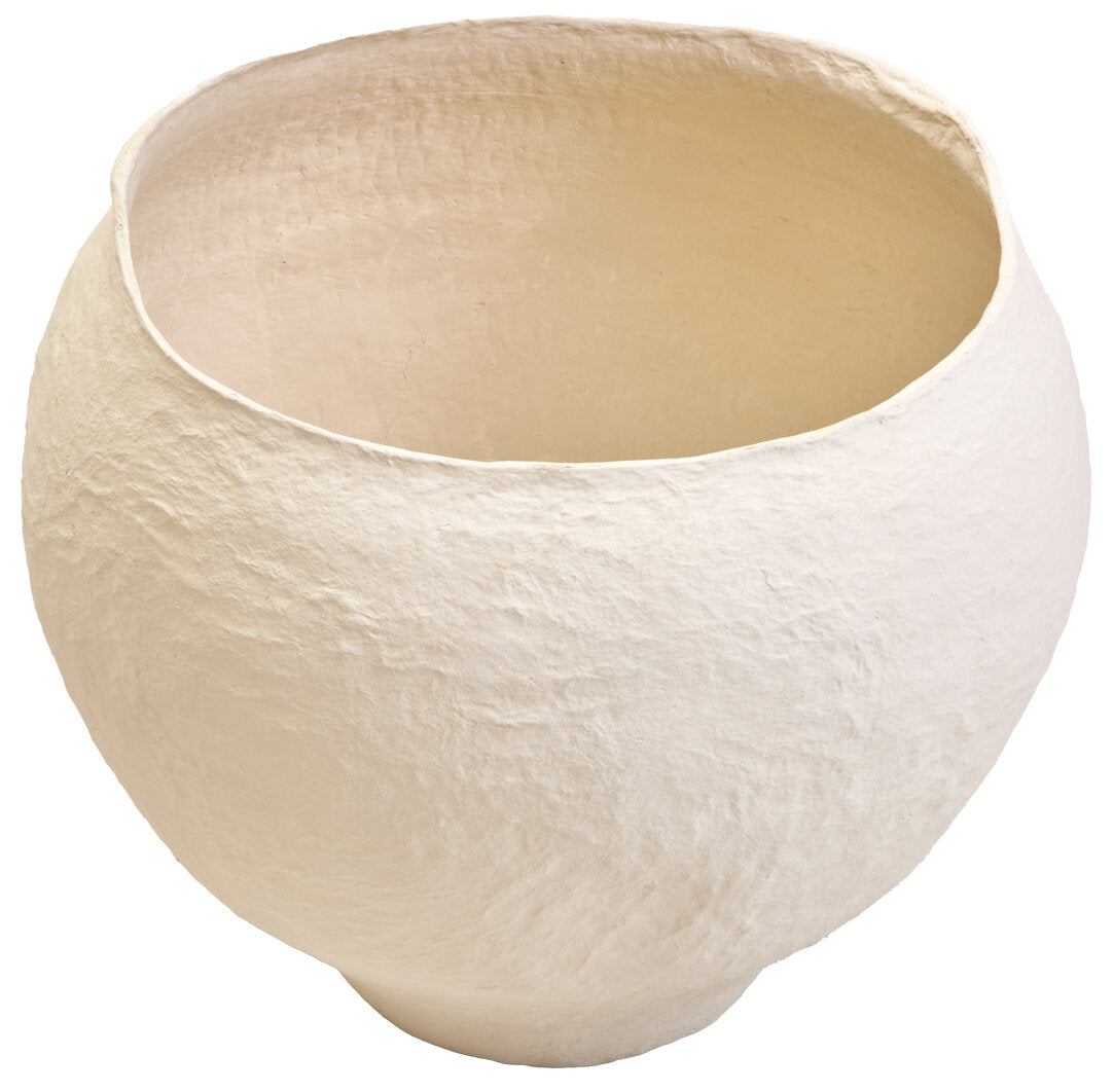 Avara Cotton Mache Large Beige Planter