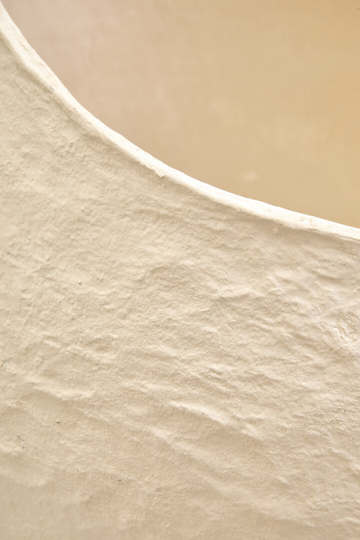 Avara Cotton Mache Large Beige Planter