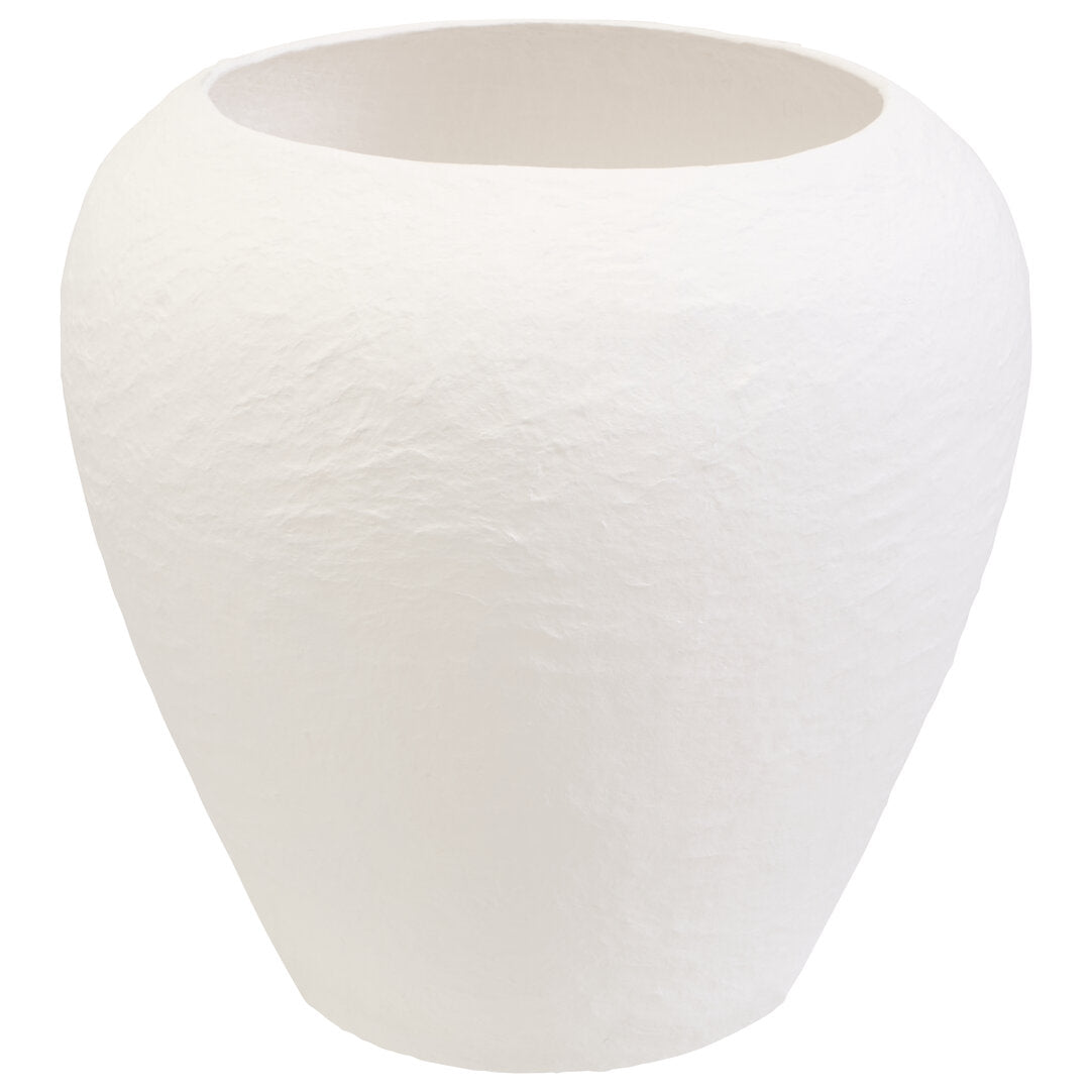 Avara Cotton Mache Large White Planter