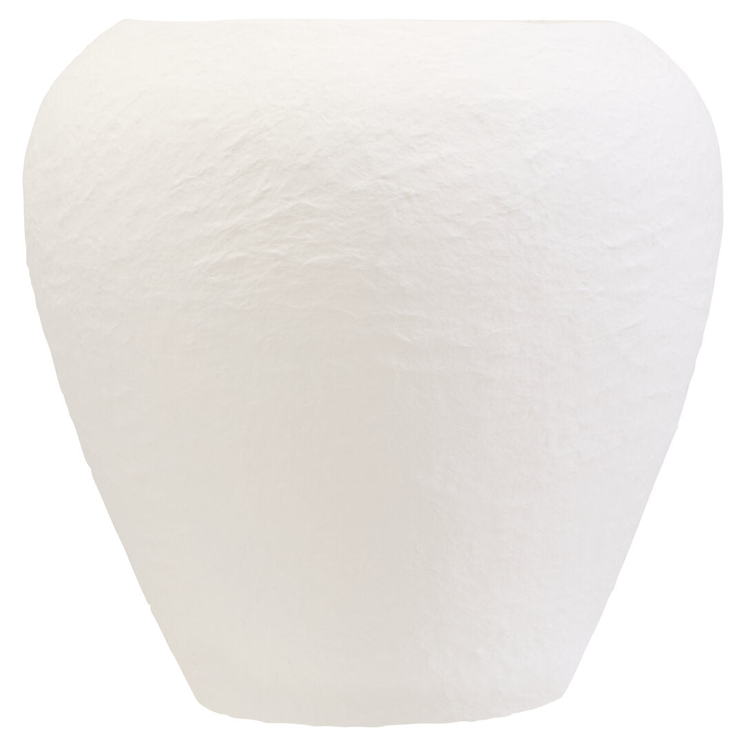 Avara Cotton Mache Large White Planter