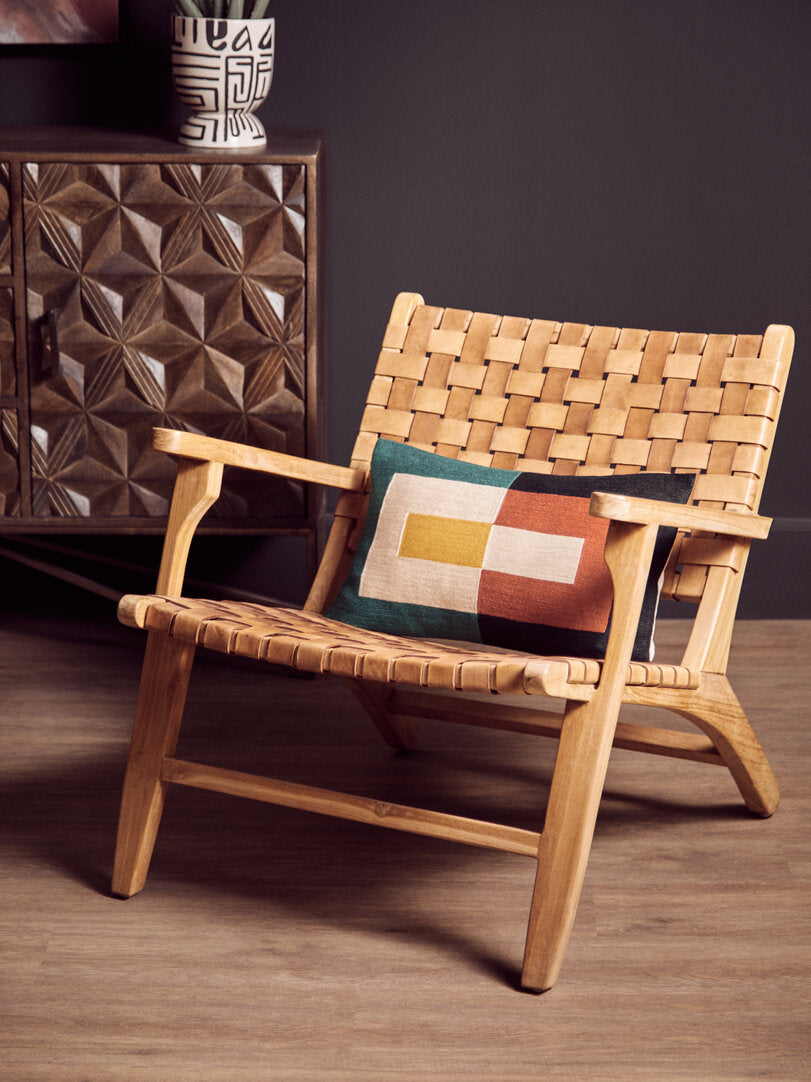 Nuvia Elora Multi Coloured Rectangular Cushion