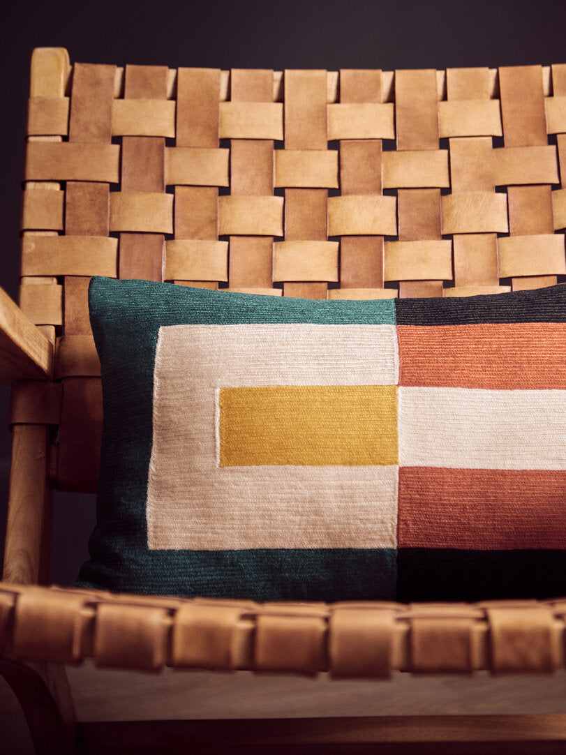 Nuvia Elora Multi Coloured Rectangular Cushion