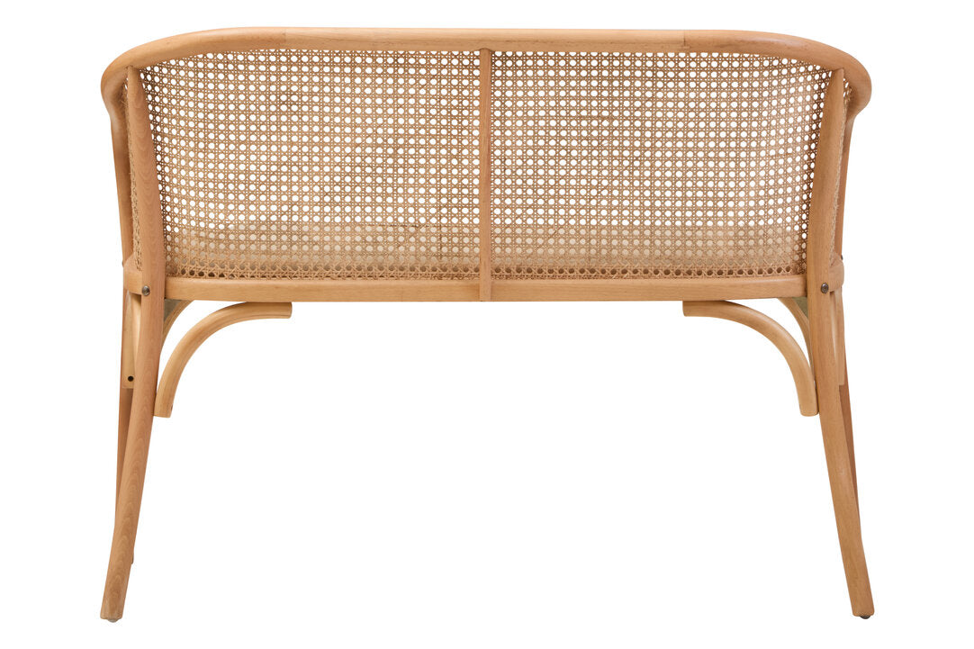 Tambo Cane Bench with Natural Beech Wood Frame