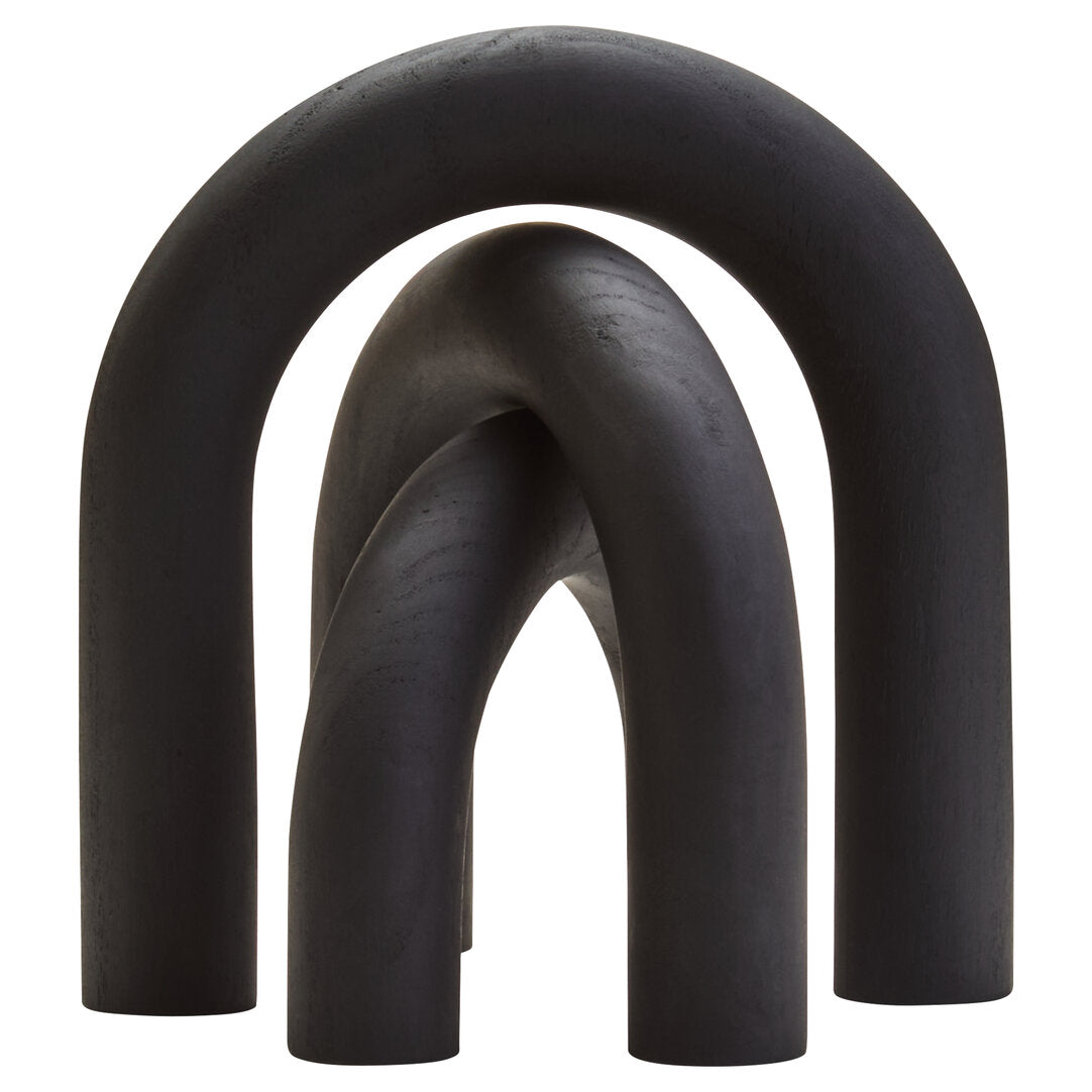 Silva Black Wood Arch Sculpture Ornament