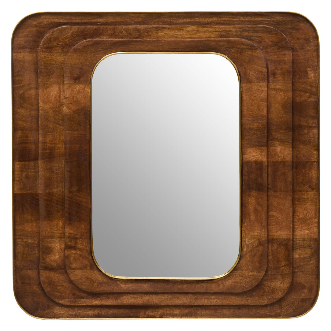 Tara Carved Mango Wood Wall Mirror