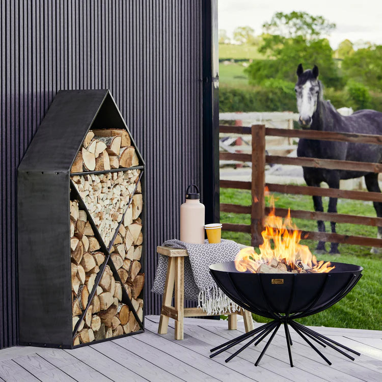Outdoor Log Storage - House Shape