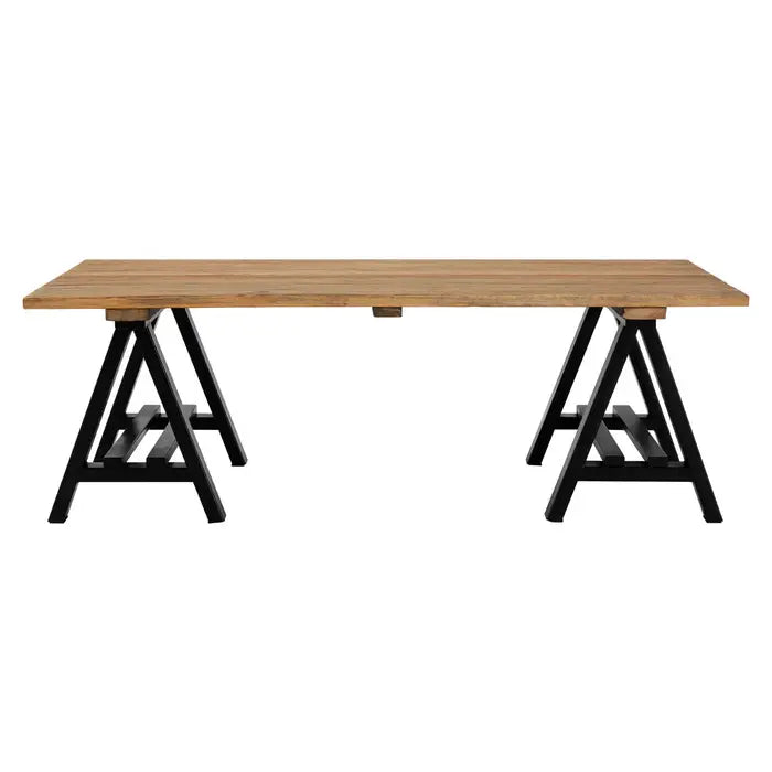 Charlbury Industrial Pine Wood & Iron Coffee Table