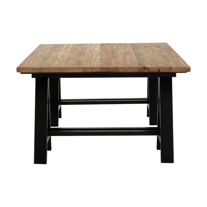 Charlbury Industrial Pine Wood & Iron Coffee Table