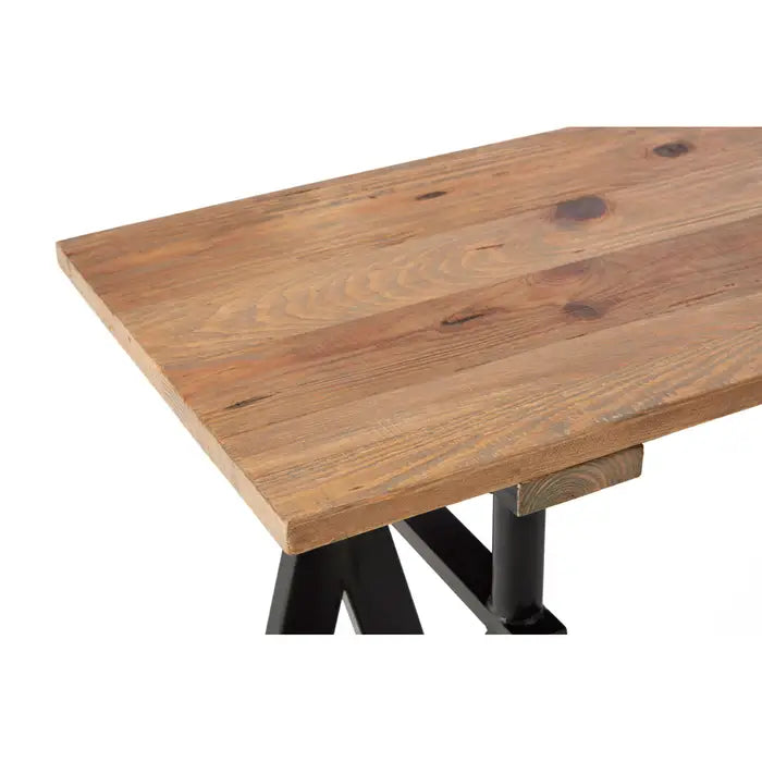 Charlbury Industrial Pine Wood & Iron Console Table