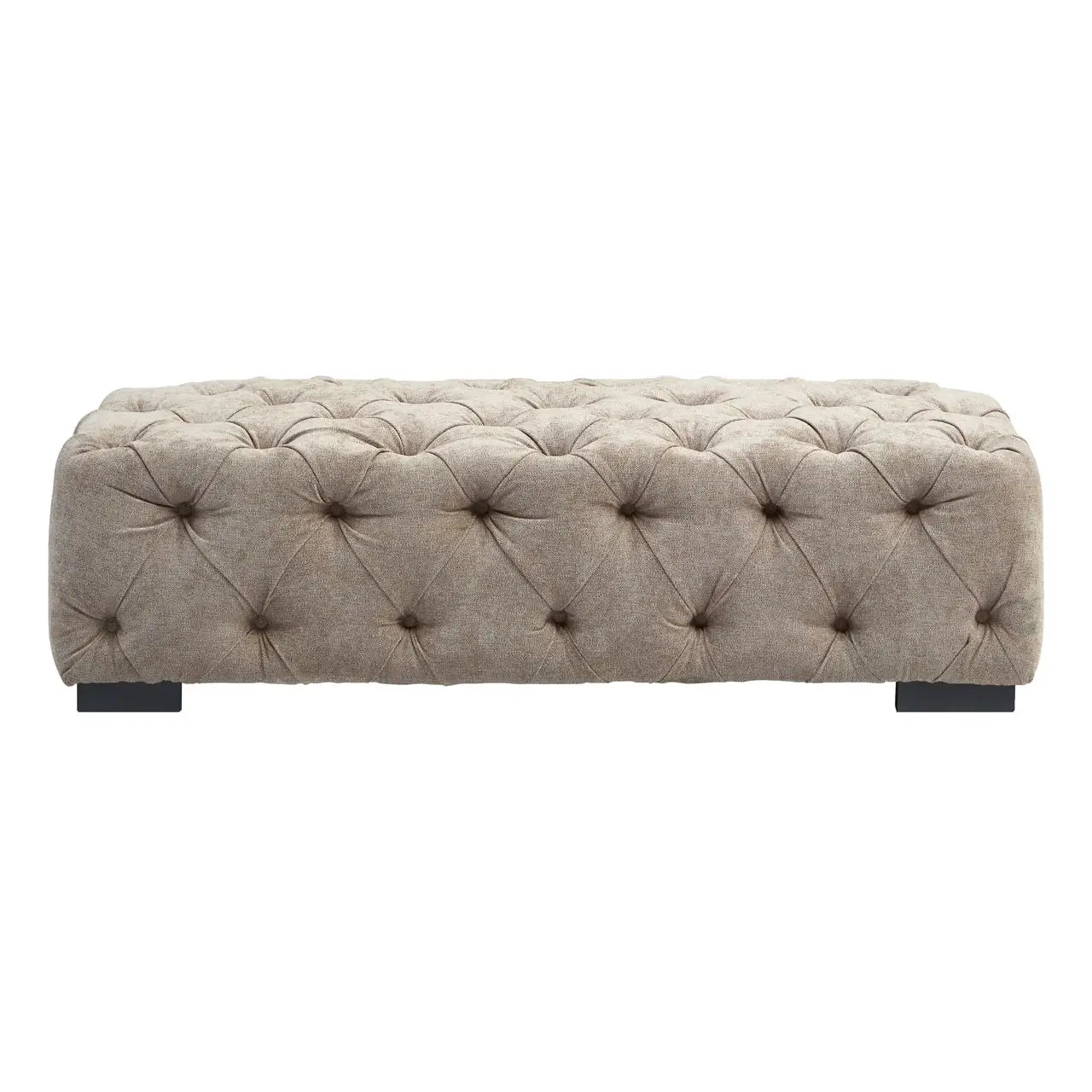 Tufted Natural Chesterfield Ottoman