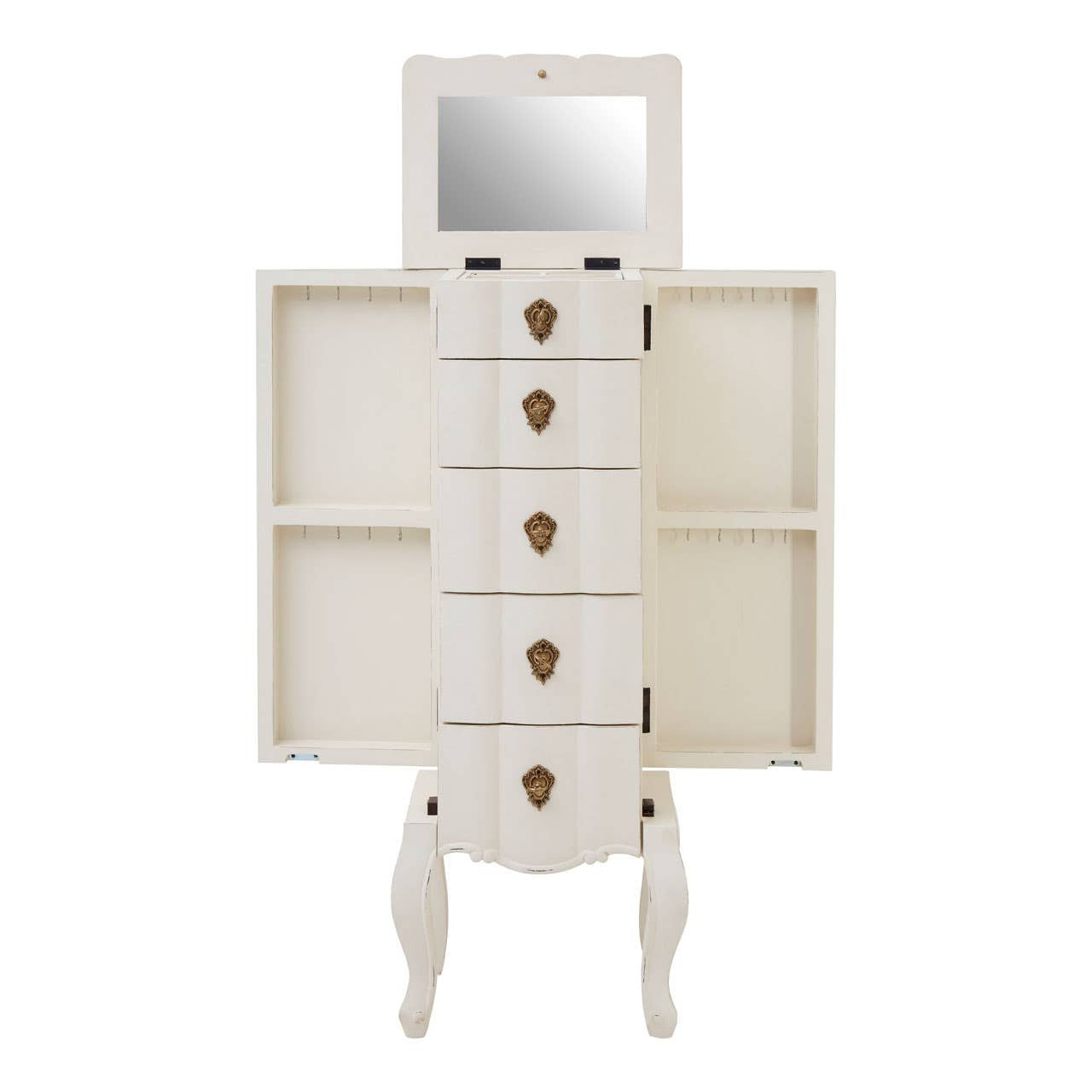 Vienne 5 Drawer Small White Chest With Jewellery Storage