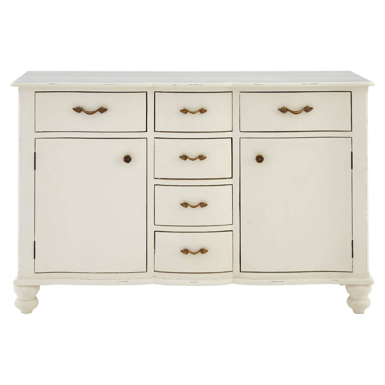 Vienne 6 Drawer White Sideboard