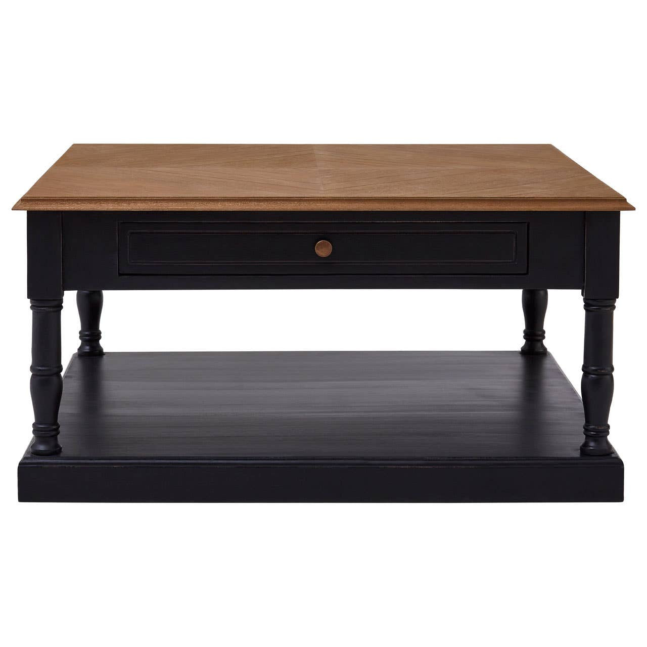 Vienne 1 Drawer Black Coffee Table