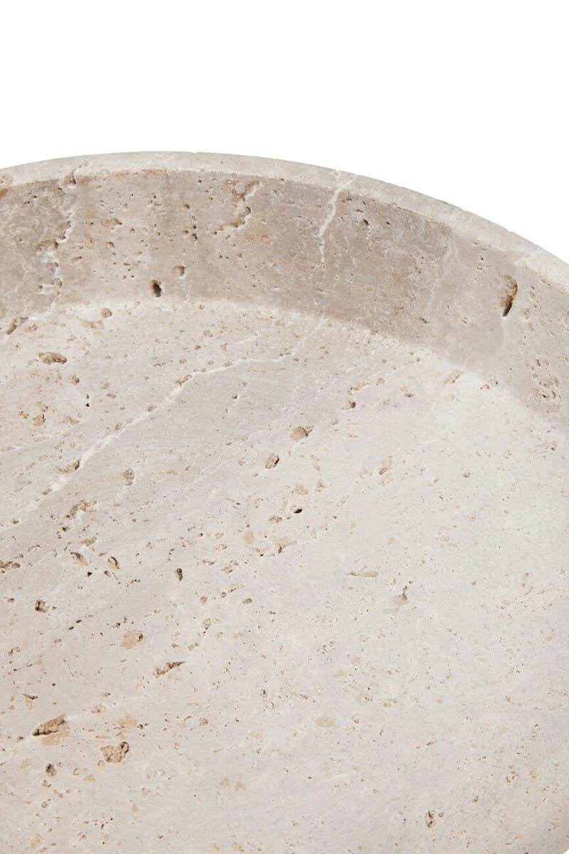 Tivoli Travertine Round Wide Rim Bowl, alternative view.