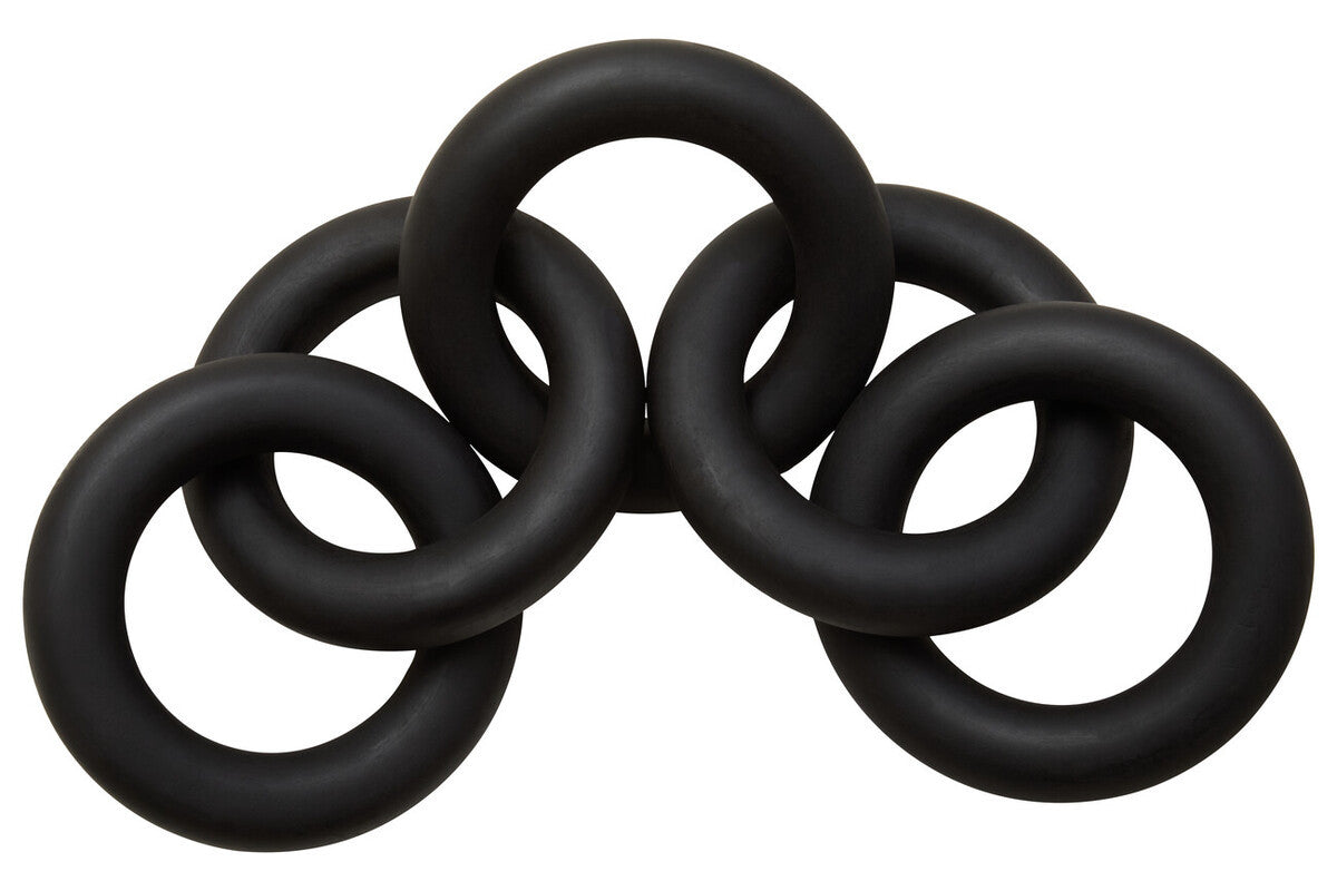 Silva Black Wood 5 Link Chain Decor